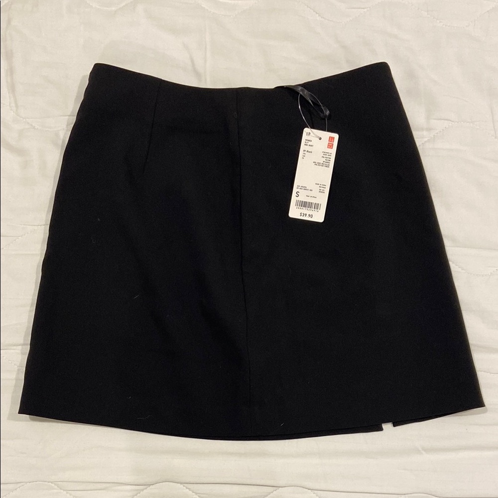 Black mini skirt